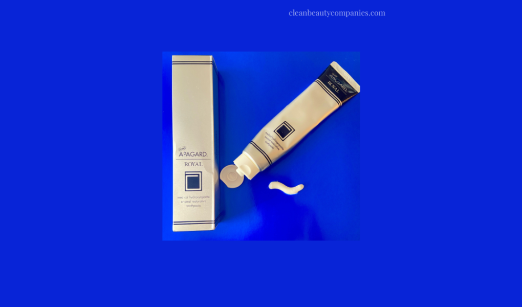 A close-up shot of an authentic Apagard Royal toothpaste tube and its Japanese packaging box