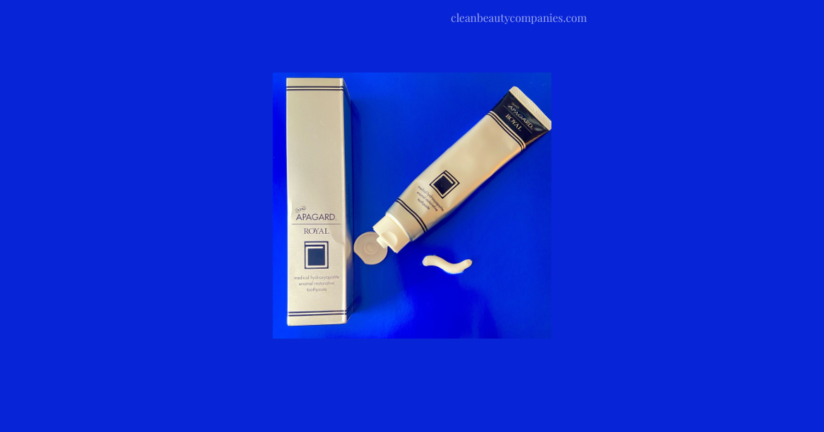 A close-up shot of an authentic Apagard Royal toothpaste tube and its Japanese packaging box