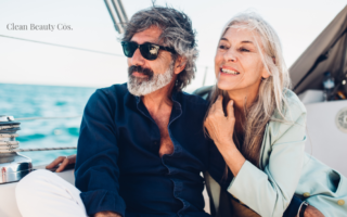 An editorial lifestyle portrait of an older man and woman reflecting the beauty marketing longevity shift away from anti-aging.