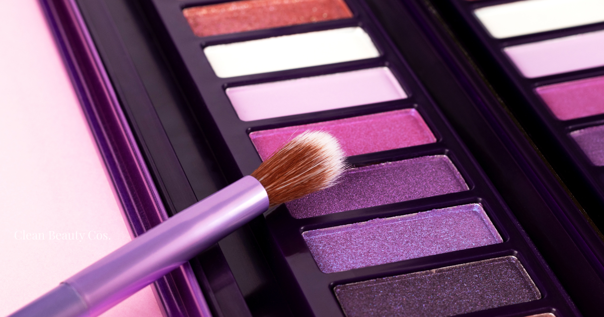 A palette of vibrant pink and purple eyeshadows, which often contain carmine in eye makeup that can trigger allergic reactions.