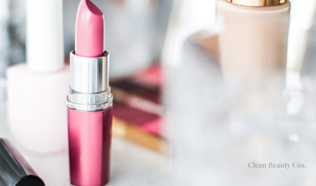 A minimalist studio-style shot of cosmetics to highlight PFAS in supply-chain.