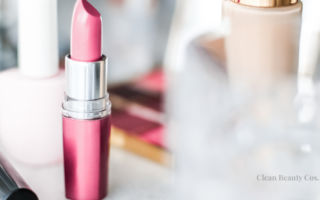 A minimalist studio-style shot of cosmetics to highlight PFAS in supply-chain.