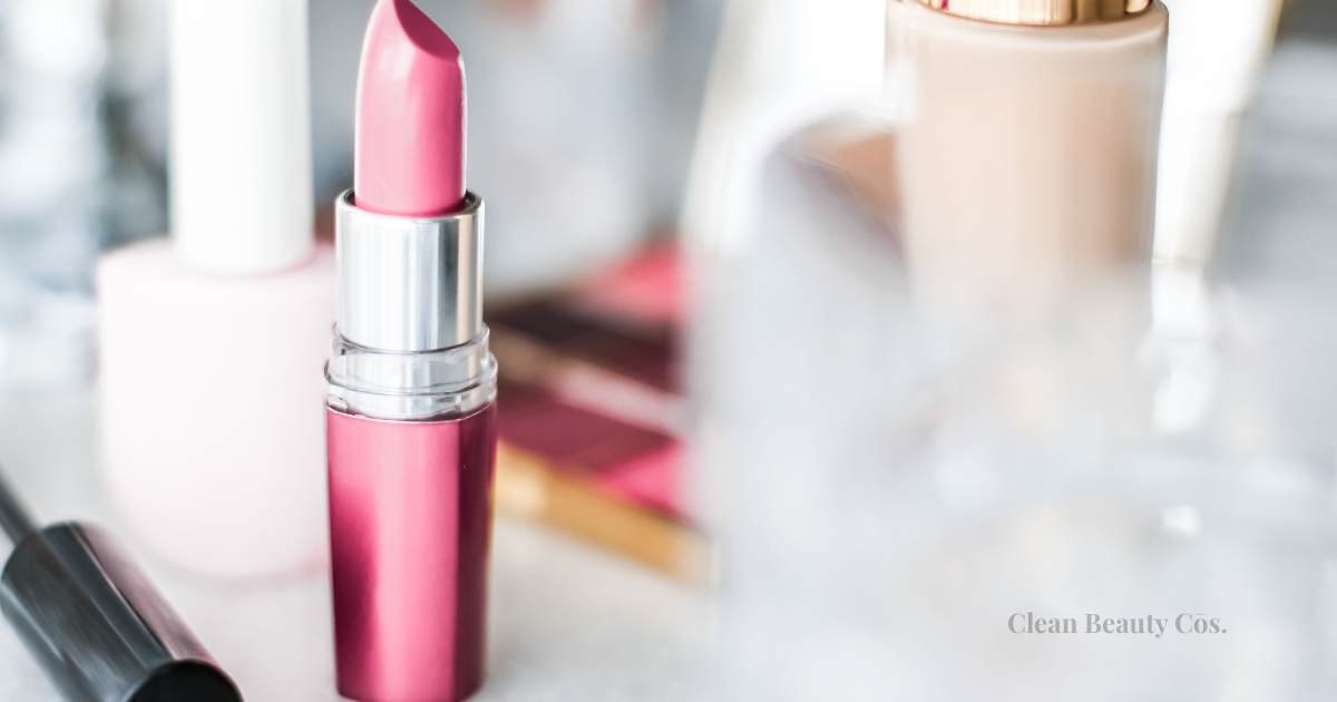 A minimalist studio-style shot of cosmetics to highlight PFAS in supply-chain.